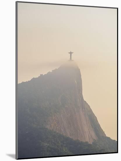 Christ the Redeemer and Corcovado Mountain at sunrise, Rio de Janeiro, Brazil, South America-Karol Kozlowski-Mounted Photographic Print