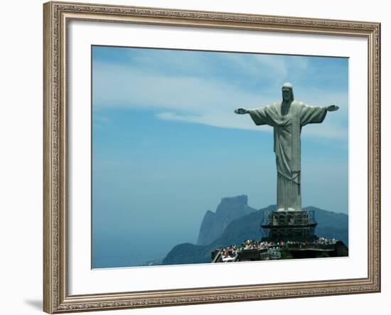 Christ the Redeemer on Corcovado Mountain, Rio De Janeiro, November 2004--Framed Photographic Print