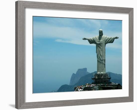 Christ the Redeemer on Corcovado Mountain, Rio De Janeiro, November 2004-null-Framed Photographic Print