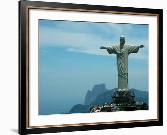 Christ the Redeemer on Corcovado Mountain, Rio De Janeiro, November 2004-null-Framed Photographic Print