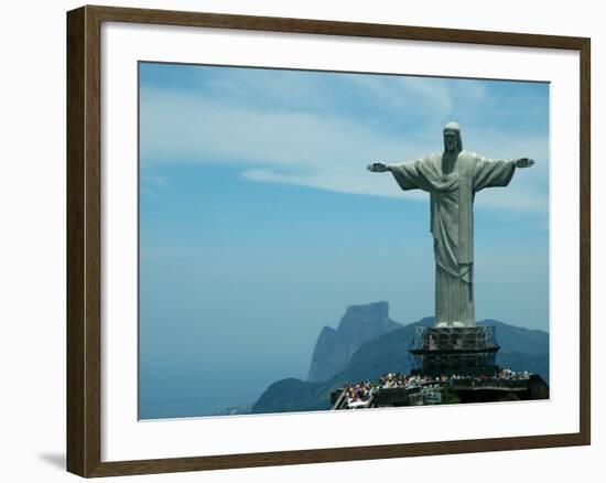 Christ the Redeemer on Corcovado Mountain, Rio De Janeiro, November 2004-null-Framed Photographic Print