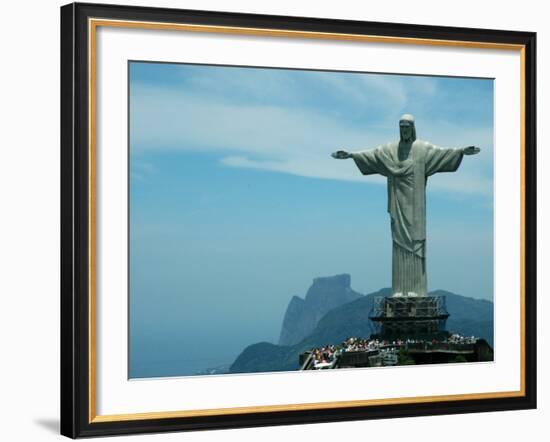 Christ the Redeemer on Corcovado Mountain, Rio De Janeiro, November 2004-null-Framed Photographic Print