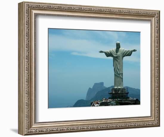 Christ the Redeemer on Corcovado Mountain, Rio De Janeiro, November 2004-null-Framed Photographic Print