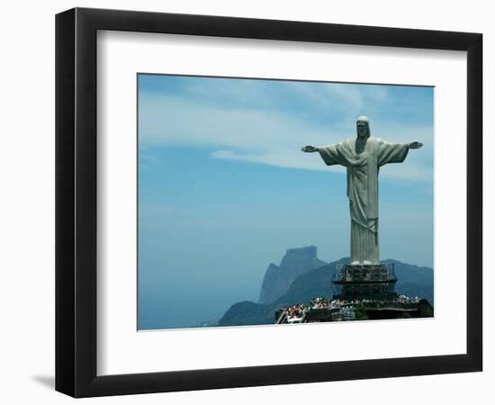 Christ the Redeemer on Corcovado Mountain, Rio De Janeiro, November 2004-null-Framed Photographic Print