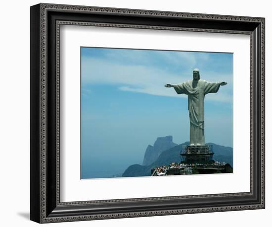 Christ the Redeemer on Corcovado Mountain, Rio De Janeiro, November 2004-null-Framed Photographic Print