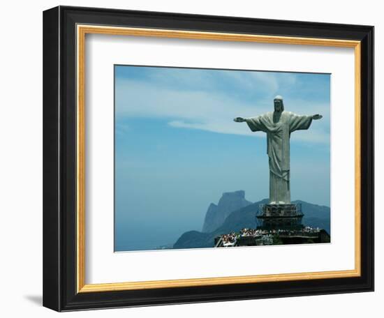 Christ the Redeemer on Corcovado Mountain, Rio De Janeiro, November 2004-null-Framed Photographic Print