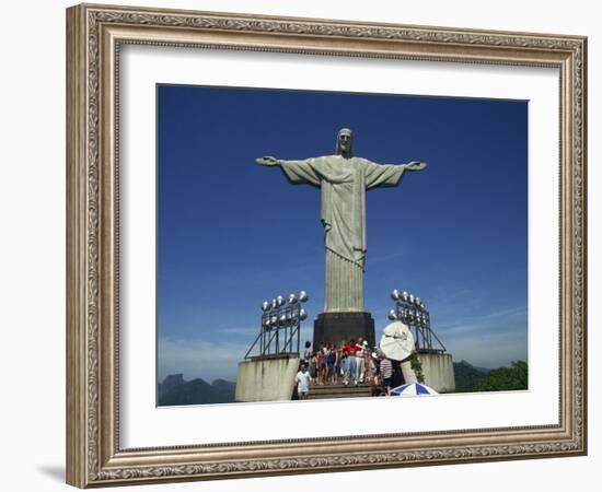 Christ the Redeemer Statue, Corcovado Mountain, Rio De Janeiro, Brazil, South America-Charles Bowman-Framed Photographic Print