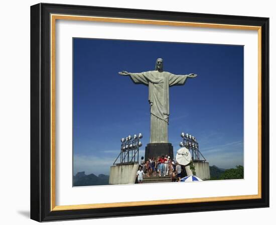 Christ the Redeemer Statue, Corcovado Mountain, Rio De Janeiro, Brazil, South America-Charles Bowman-Framed Photographic Print
