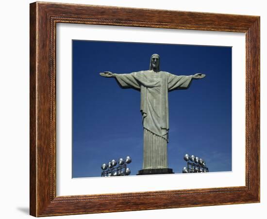 Christ the Redeemer Statue, Corcovado Mountain, Rio De Janeiro, Brazil, South America-Charles Bowman-Framed Photographic Print