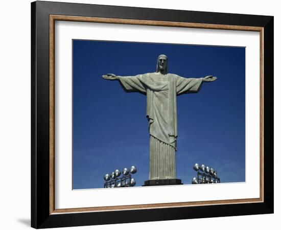 Christ the Redeemer Statue, Corcovado Mountain, Rio De Janeiro, Brazil, South America-Charles Bowman-Framed Photographic Print