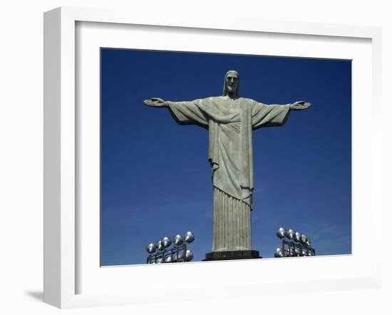 Christ the Redeemer Statue, Corcovado Mountain, Rio De Janeiro, Brazil, South America-Charles Bowman-Framed Photographic Print