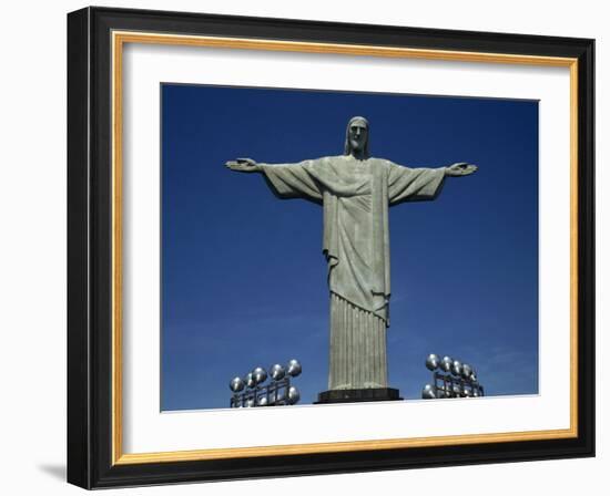 Christ the Redeemer Statue, Corcovado Mountain, Rio De Janeiro, Brazil, South America-Charles Bowman-Framed Photographic Print