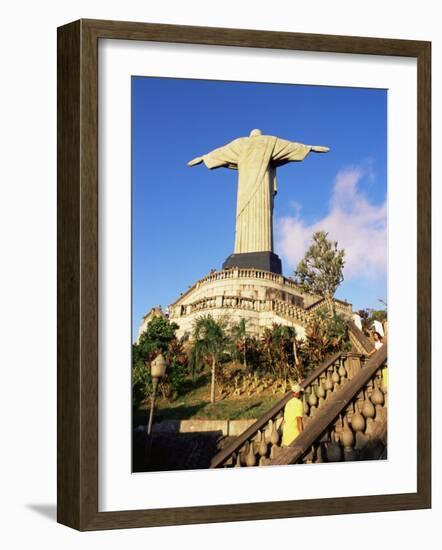 Christ the Redeemer Statue from Rear, Corcovado, Rio De Janeiro, Brazil, South America-Upperhall-Framed Photographic Print