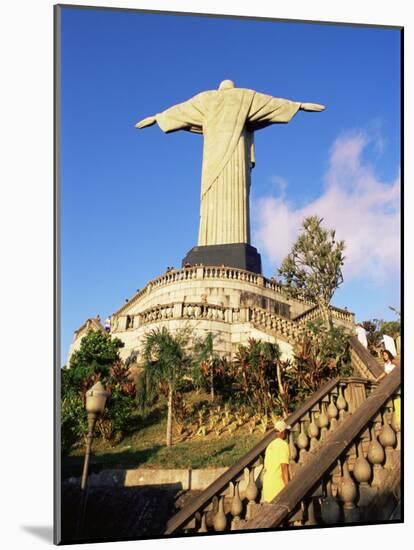 Christ the Redeemer Statue from Rear, Corcovado, Rio De Janeiro, Brazil, South America-Upperhall-Mounted Photographic Print