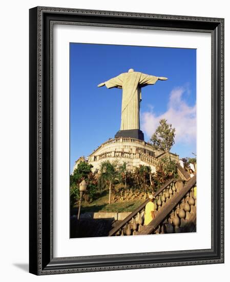 Christ the Redeemer Statue from Rear, Corcovado, Rio De Janeiro, Brazil, South America-Upperhall-Framed Photographic Print