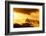 Christ the Redeemer Statue in Clouds on Sunset-dabldy-Framed Photographic Print