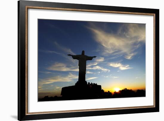 Christ The Redeemer Statue In Rio De Janeiro In Brazil-luiz rocha-Framed Photographic Print