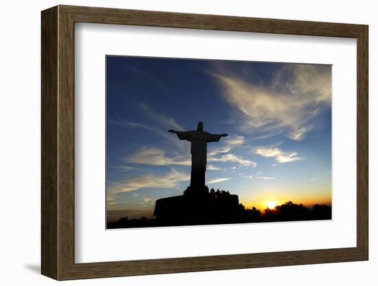 Christ The Redeemer Statue In Rio De Janeiro In Brazil-luiz rocha-Framed Photographic Print