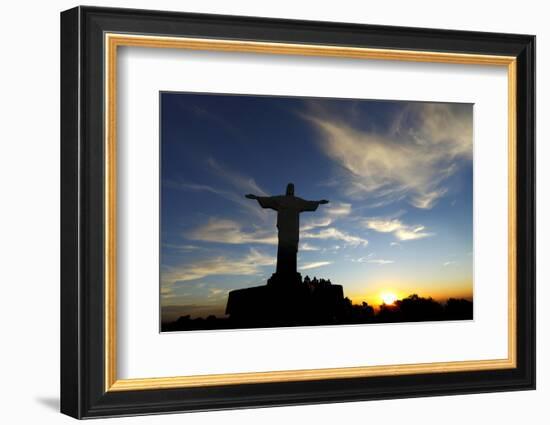 Christ The Redeemer Statue In Rio De Janeiro In Brazil-luiz rocha-Framed Photographic Print