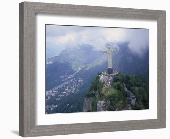 Christ the Redeemer Statue Mount Corcovado Rio de Janeiro, Brazil-null-Framed Photographic Print