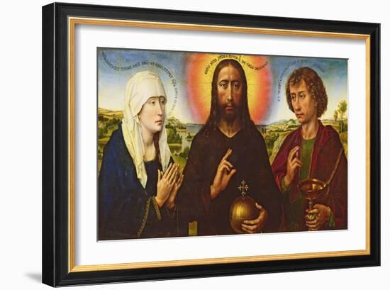 Christ the Redeemer with the Virgin and St. John the Evangelist-Rogier van der Weyden-Framed Giclee Print