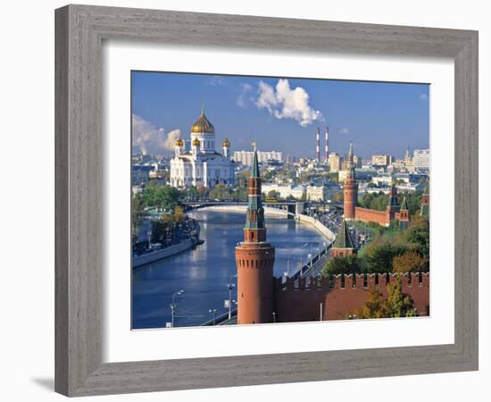 Christ the Saviour Church, Moscow, Russia-Peter Adams-Framed Photographic Print