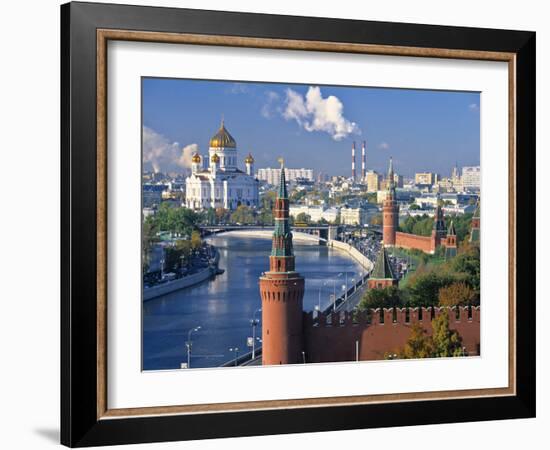 Christ the Saviour Church, Moscow, Russia-Peter Adams-Framed Photographic Print