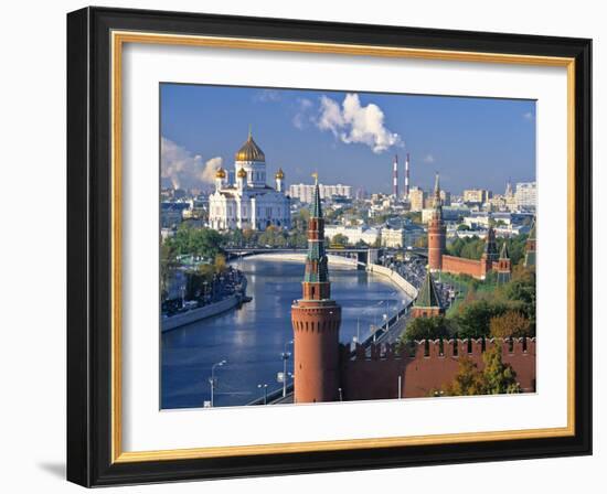 Christ the Saviour Church, Moscow, Russia-Peter Adams-Framed Photographic Print