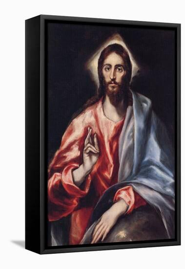 Christ the Saviour-El Greco-Framed Stretched Canvas