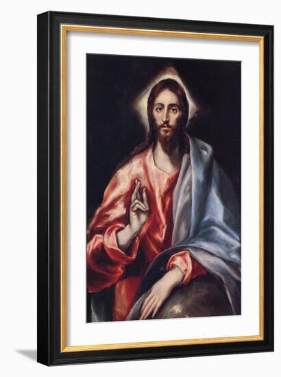 Christ the Saviour-El Greco-Framed Art Print