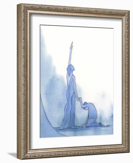 Christ, the Sinless God-Man, is the Champion of Sinners, 2002 (W/C on Paper)-Elizabeth Wang-Framed Giclee Print