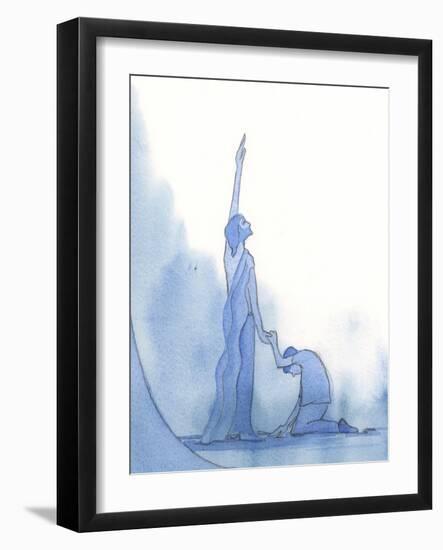 Christ, the Sinless God-Man, is the Champion of Sinners, 2002 (W/C on Paper)-Elizabeth Wang-Framed Giclee Print
