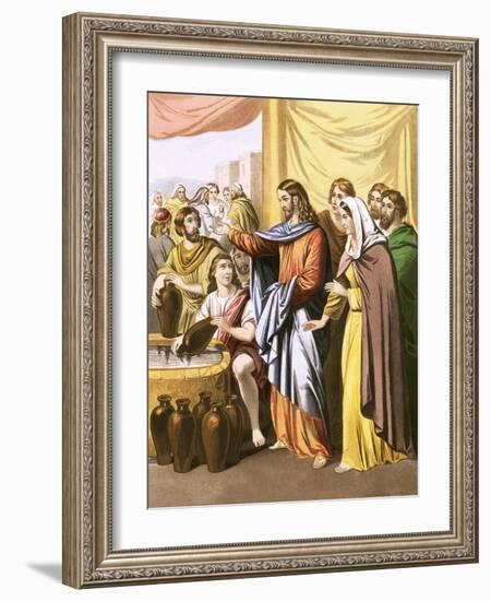 Christ Turning Water into Wine-English-Framed Giclee Print