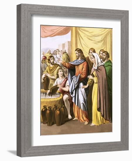 Christ Turning Water into Wine-English-Framed Giclee Print