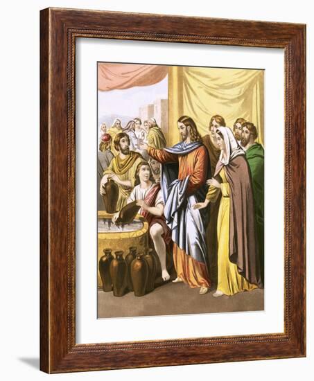Christ Turning Water into Wine-English-Framed Giclee Print