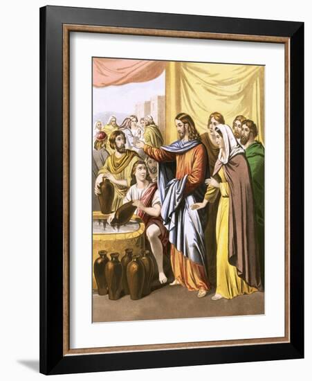 Christ Turning Water into Wine-English-Framed Giclee Print