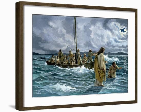 Christ Walking on the Sea of Galilee-null-Framed Giclee Print