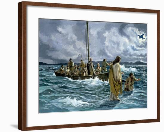 Christ Walking on the Sea of Galilee-null-Framed Giclee Print