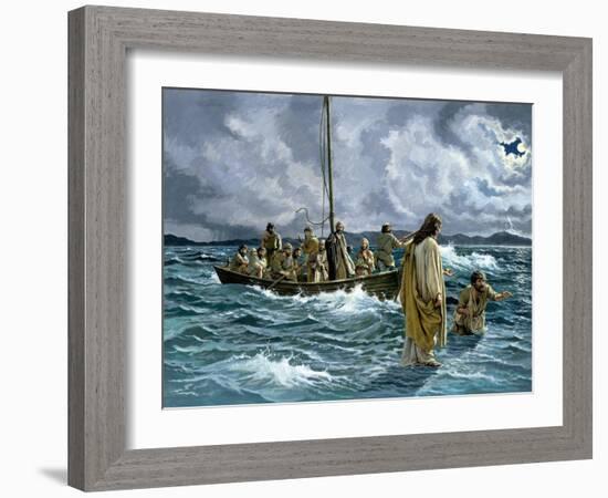 Christ Walking on the Sea of Galilee-null-Framed Giclee Print