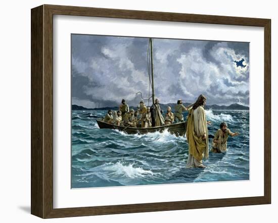 Christ Walking on the Sea of Galilee-null-Framed Giclee Print