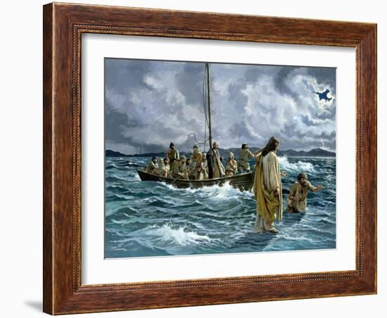 Christ Walking on the Sea of Galilee-null-Framed Giclee Print