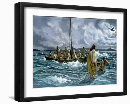 Christ Walking on the Sea of Galilee-null-Framed Giclee Print