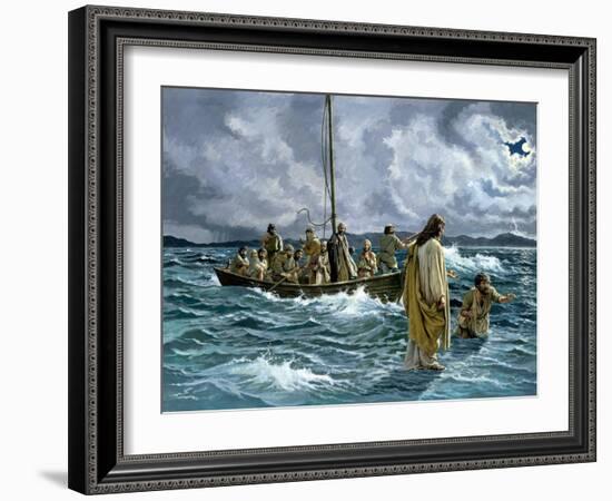 Christ Walking on the Sea of Galilee-null-Framed Giclee Print