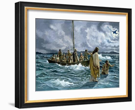 Christ Walking on the Sea of Galilee-null-Framed Giclee Print