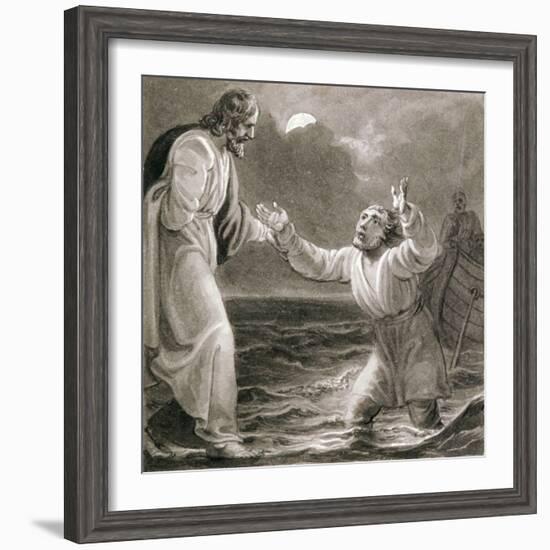 Christ Walking on the Water, C1810-C1844-Henry Corbould-Framed Giclee Print