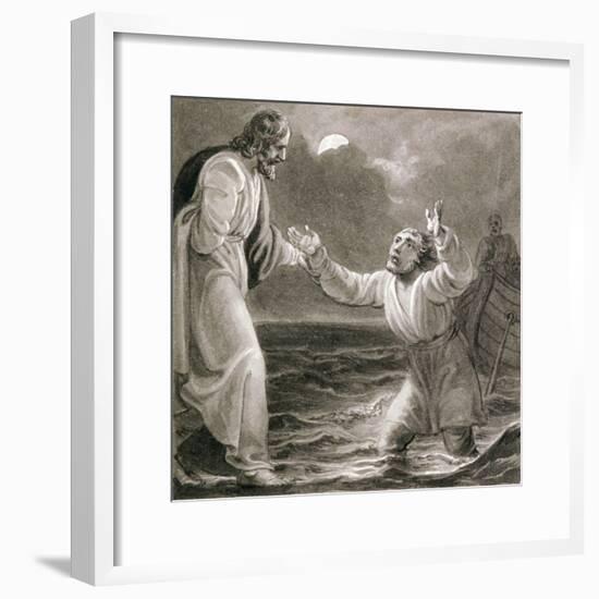 Christ Walking on the Water, C1810-C1844-Henry Corbould-Framed Giclee Print