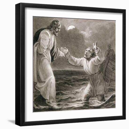 Christ Walking on the Water, C1810-C1844-Henry Corbould-Framed Giclee Print