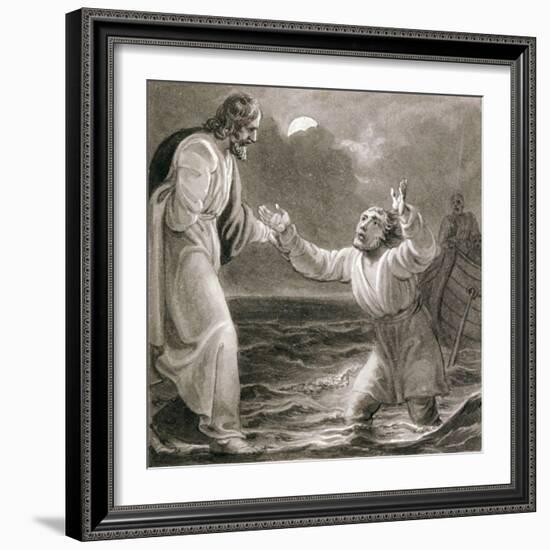 Christ Walking on the Water, C1810-C1844-Henry Corbould-Framed Giclee Print