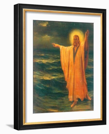 Christ Walking On The Water-Phillip Richard Morris-Framed Giclee Print