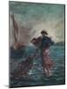 Christ Walking on Water and Reaching Out His Hand to Save Saint Peter-Eugene Delacroix-Mounted Giclee Print